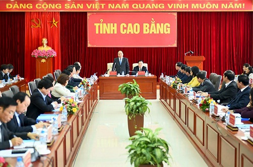 Thủ tướng Nguyễn Xuân Phúc làm việc với lãnh đạo chủ chốt tỉnh Cao Bằng