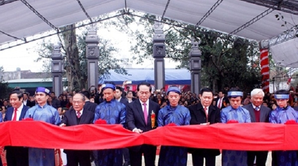 Hà Tĩnh: Chủ tịch nước Trần Đại Quang dự Lễ khánh thành đền thờ Mai Hắc Đế