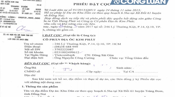 Bài 10 – Vụ DN Kim Phát: Lại thêm đơn thư tố cáo Công ty CP Địa ốc Kim Phát có dấu hiệu lừa đảo khác