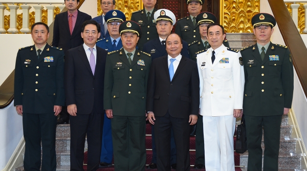 Thủ tướng Nguyễn Xuân Phúc tiếp Phó chủ tịch Quân ủy Trung ương Trung Quốc
