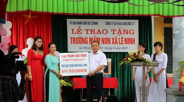 Khánh thành và trao tặng trường mầm non Lê Ninh trị giá gần 5 tỷ đồng