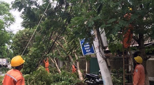 Nỗ lực cấp điện trở lại sau bão số 2 tại các tỉnh phía Bắc Trung Bộ