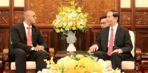 Chủ tịch nước Trần Đại Quang tiếp Đại sứ Cuba