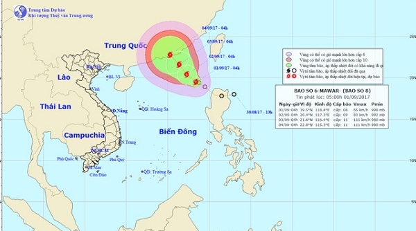Xuất hiện bão số 8, biển Đông có gió giật cấp 13