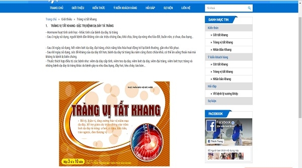 TPCN Tràng Vị Tất Khang: Thổi phồng công dụng - Quảng cáo như thuốc đặc trị bệnh?