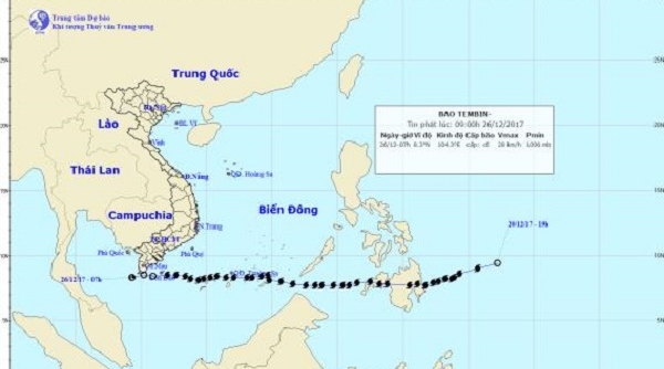 Bão số 16 - Tembin suy yếu thành áp thấp trên biển phía nam Cà Mau
