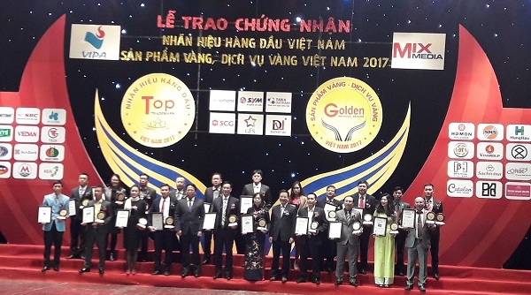 Gần 150 đơn vị đạt chứng nhận Nhãn hiệu hàng đầu Việt Nam - sản phẩm vàng 2017