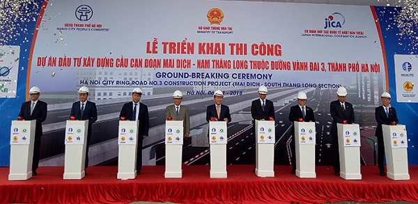 Hà Nội: Động thổ Dự án đầu tư xây dựng cầu cạn Mai Dịch – Nam Thăng Long