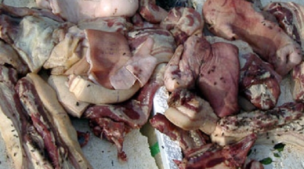 Hưng Yên: Bắt giữ, tiêu hủy hơn 400 kg thịt lợn thối