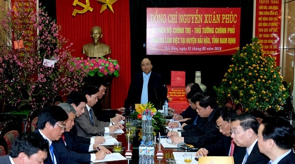 Thủ tướng Chính phủ Nguyễn Xuân Phúc: Thăm và làm việc tại huyện Huyện Hải Hậu - Nam Định