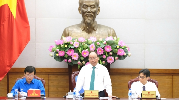 Thủ tướng Nguyễn Xuân Phúc làm việc với Trung ương Đoàn thanh niên Cộng sản Hồ Chí Minh