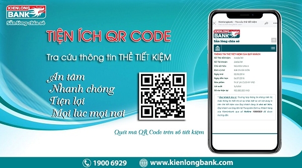 Kienlongbank: Áp dụng Kiểm tra tiền gửi tiết kiệm bằng QR code