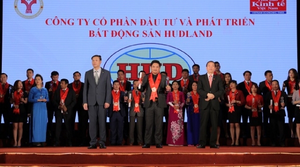 HUDLAND tiếp tục nhận giải thưởng Thương hiệu mạnh Việt Nam 2018