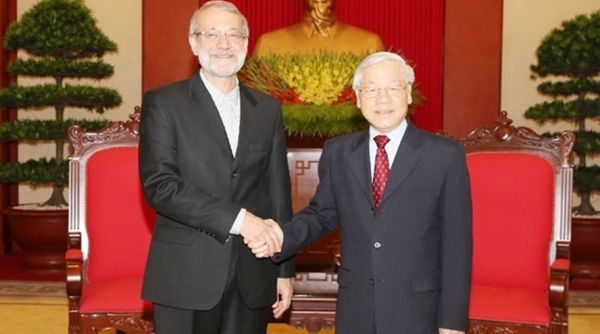 Tổng Bí thư Nguyễn Phú Trọng tiếp Chủ tịch Quốc hội Iran