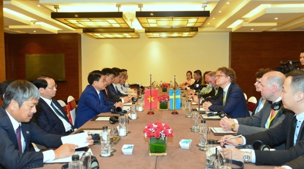 Chủ tịch UBND TP Nguyễn Đức Chung tiếp Đoàn đại biểu Thương mại Thụy Điển