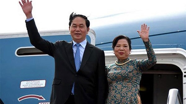 Chủ tịch nước Trần Đại Quang lên đường thăm Nhật Bản