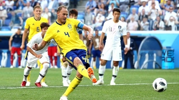 Hàn Quốc 0 - 1 Thụy Điển: Đại diện Châu Á thua trận