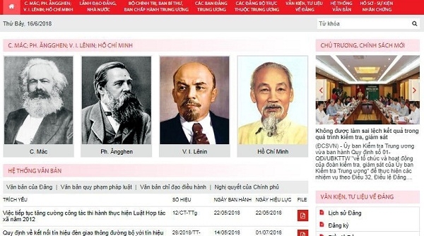 Ra mắt giao diện mới ‘Hệ thống Tư liệu - Văn kiện đảng” trên Báo điện tử Đảng Cộng sản Việt Nam