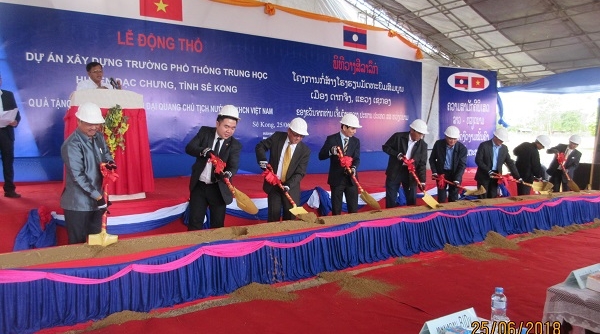 BIDV tài trợ xây dựng trường Phổ thông Trung học Dakcheung tại Lào