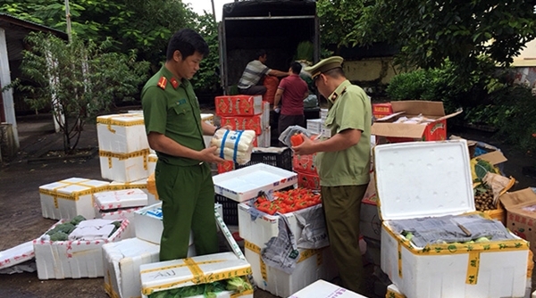 Quảng Ninh: Bắt giữ và tiêu hủy 2.408 kg rau, củ quả nhập lậu từ Trung Quốc