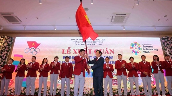 Đoàn thể thao Việt Nam xuất quân dự Đại hội Thể thao châu Á 2018