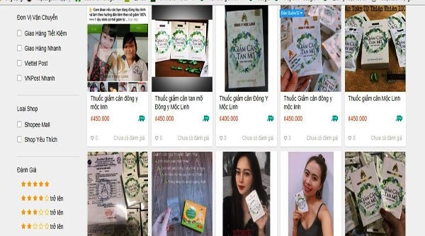 Sàn giao dịch thương mại điện tử Shopee.vn: Quảng cáo thực phẩm chức năng là thuốc