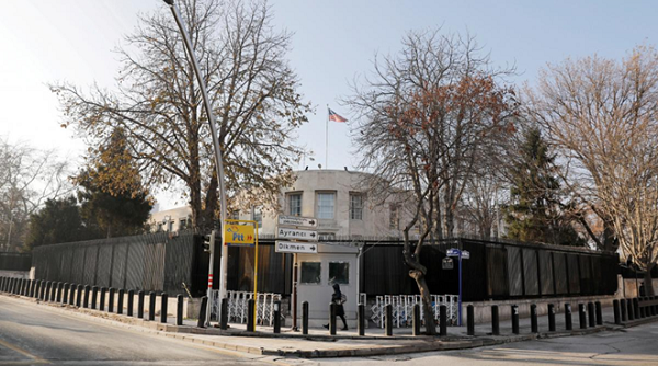 Đại sứ quán Mỹ ở thủ đô Thổ Nhĩ Kỳ bị tấn công bằng súng