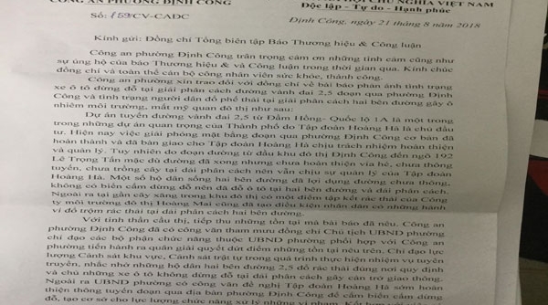 Hà Nội: Công an phường Định Công phản hồi về tình trạng “nhếch nhác” trên đường vành đai 2.5