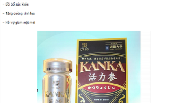 Cẩn trọng với quảng cáo thực phẩm bảo vệ sức khỏe Kanka Katasuryokujin