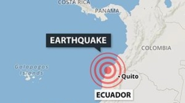Trận động đất 6,3 độ Richter làm rung chuyển miền Trung Ecuador
