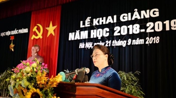 Chủ tịch Quốc hội Nguyễn Thị Kim Ngân dự Lễ khai giảng tại Học viện Quốc phòng