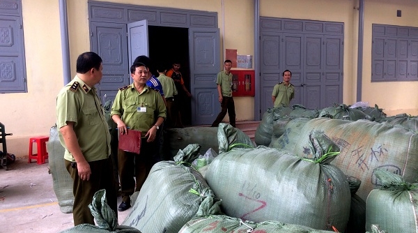 Lạng Sơn: Thu giữ lô hàng quần áo ghi giả mạo nhãn hiệu