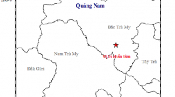 Quảng Nam: Động đất 2,7 độ richter tại huyện Bắc Trà My