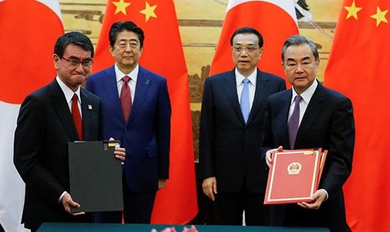 Nhật Bản và Trung Quốc ký hàng loạt thỏa thuận
