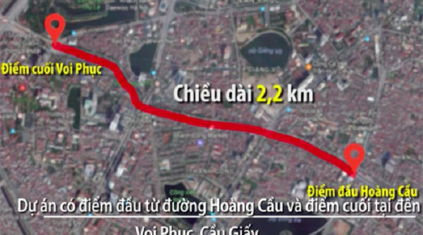 Hà Nội phê duyệt ‘siêu dự án’ đường Hoàng Cầu – Voi Phục hơn 3 tỷ đồng/m