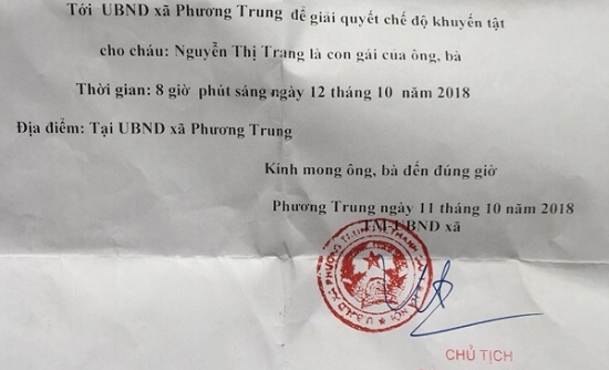 Xã Phương Trung (huyện Thanh Oai, Hà Nội): Bệnh nhân tâm thần đã được nhận tiền trợ cấp
