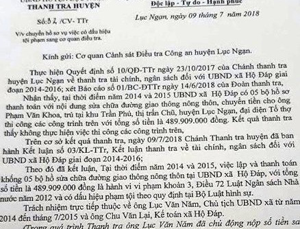 Bắc Giang: Chủ tịch xã làm khống hồ sơ... "biển thủ" tiền ngân sách!