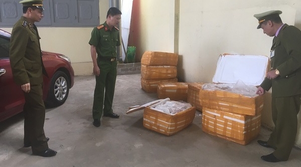 Thu giữ 520 kg nầm lợn nhập lậu bốc mùi hôi thôi tại Lạng Sơn