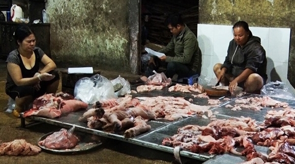 Tiêu hủy 600 kg thịt heo tại lò mổ ‘chui’ từng nhiều lần bị xử phạt