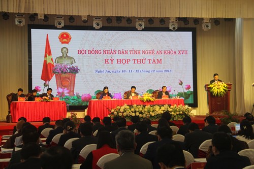 Nghệ An: Khai mạc kỳ họp thứ 8 - HĐND tỉnh khóa XVII