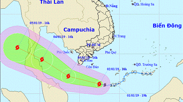 Hoàn lưu bão số 1 sẽ gây mưa to ở khu vực miền Đông Nam Bộ