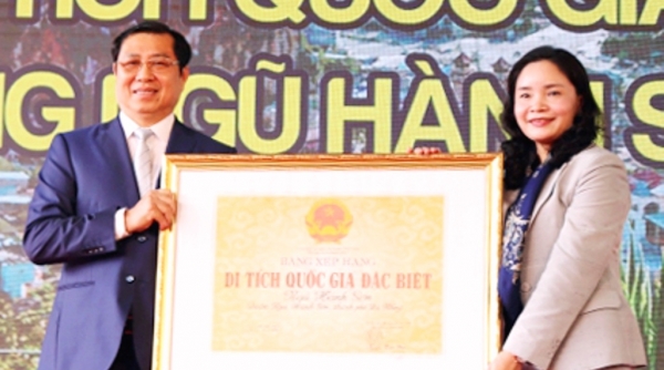 Đà Nẵng: Đón nhận bằng di tích cấp quốc gia đặc biệt Ngũ Hành Sơn