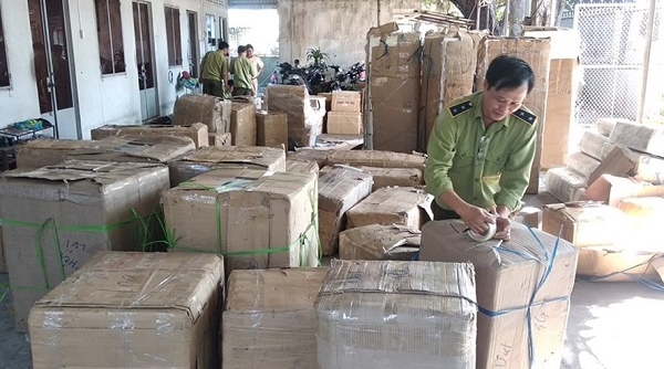 Vĩnh Long: Bắt giữ hơn 300 thùng chứa mỹ phẩm không rõ nguồn gốc