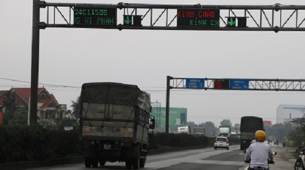 Cân tải trọng xe hiện đại nhất Việt Nam đặt trên Quốc lộ 5