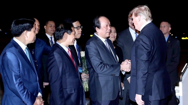 Toàn cảnh đón Tổng thống Mỹ Donal Trump đến Việt Nam
