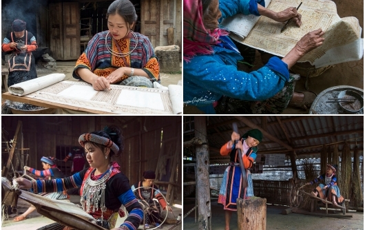 Phụ nữ H’Mông và nghề dệt vải lanh truyền thống ở xã Lùng Tám