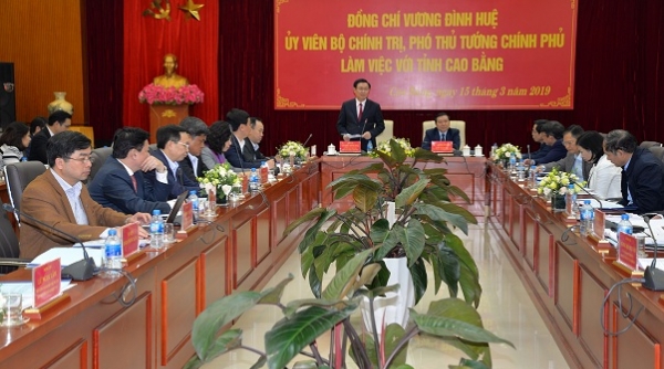 Phó thủ tướng Vương Đình Huệ thăm, làm việc tại tỉnh Cao Bằng