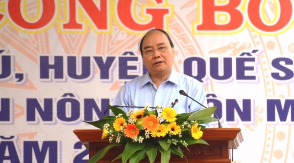 Thủ tướng Nguyễn Xuân Phúc dự lễ công bố xã Quế Phú đạt chuẩn nông thôn mới