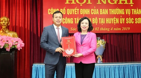 Ông Phạm Quang Thanh được điều động về làm Phó bí thư Huyện ủy Sóc Sơn