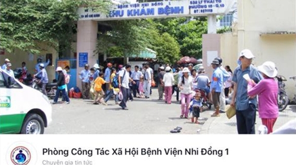 Cảnh giác với fanpage giả mạo Bệnh viện Nhi Đồng 1 để kêu gọi tiền ủng hộ